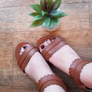 Boutique Brand Faux Leather Sandals Size 9.5